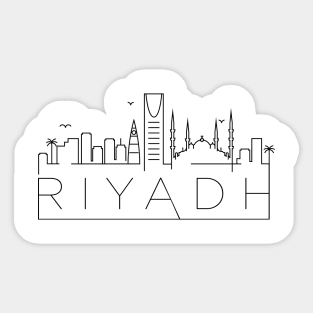 Riyadh Minimal Skyline Sticker